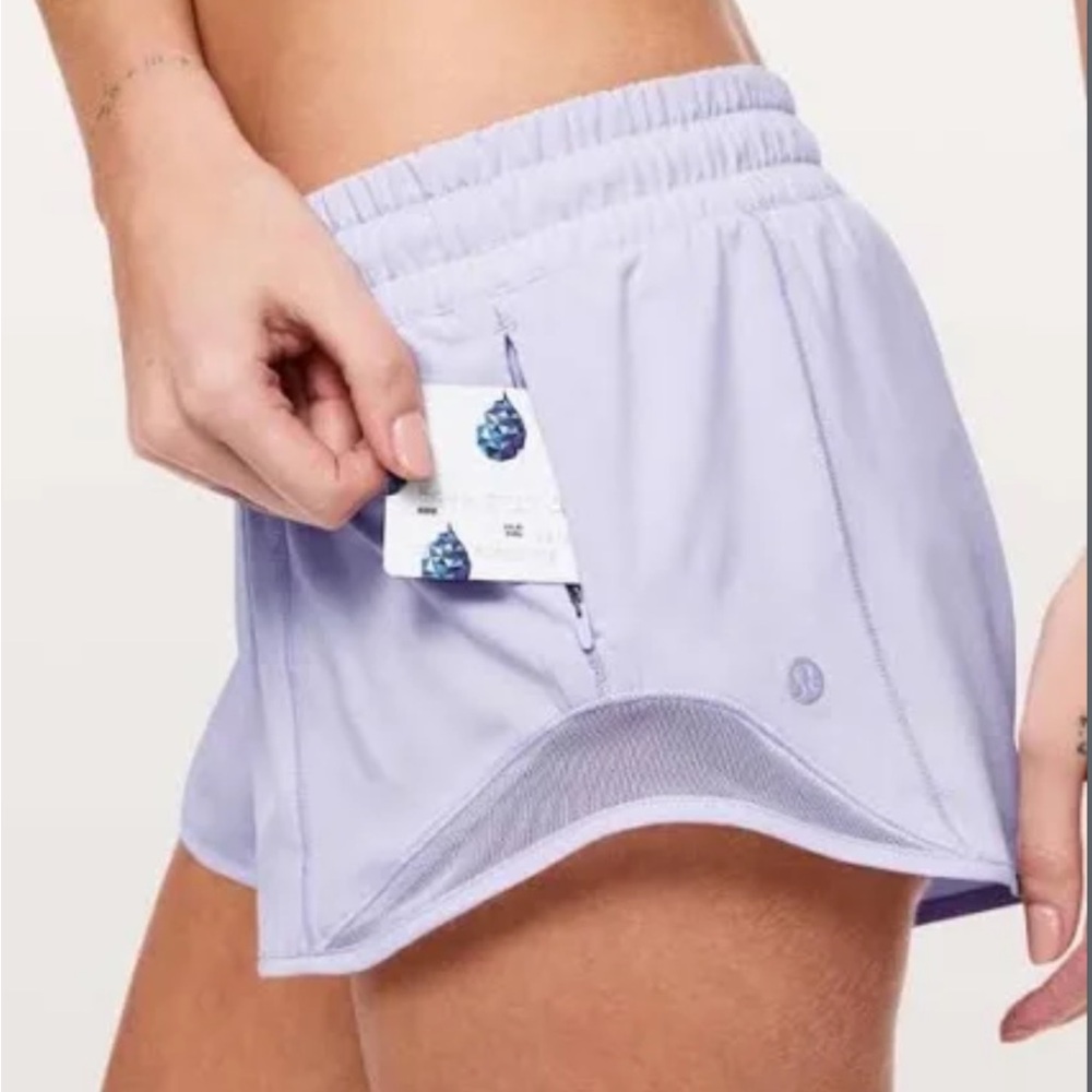 Lilac light purple lululemon hotty hot shorts perfect condition worn twice